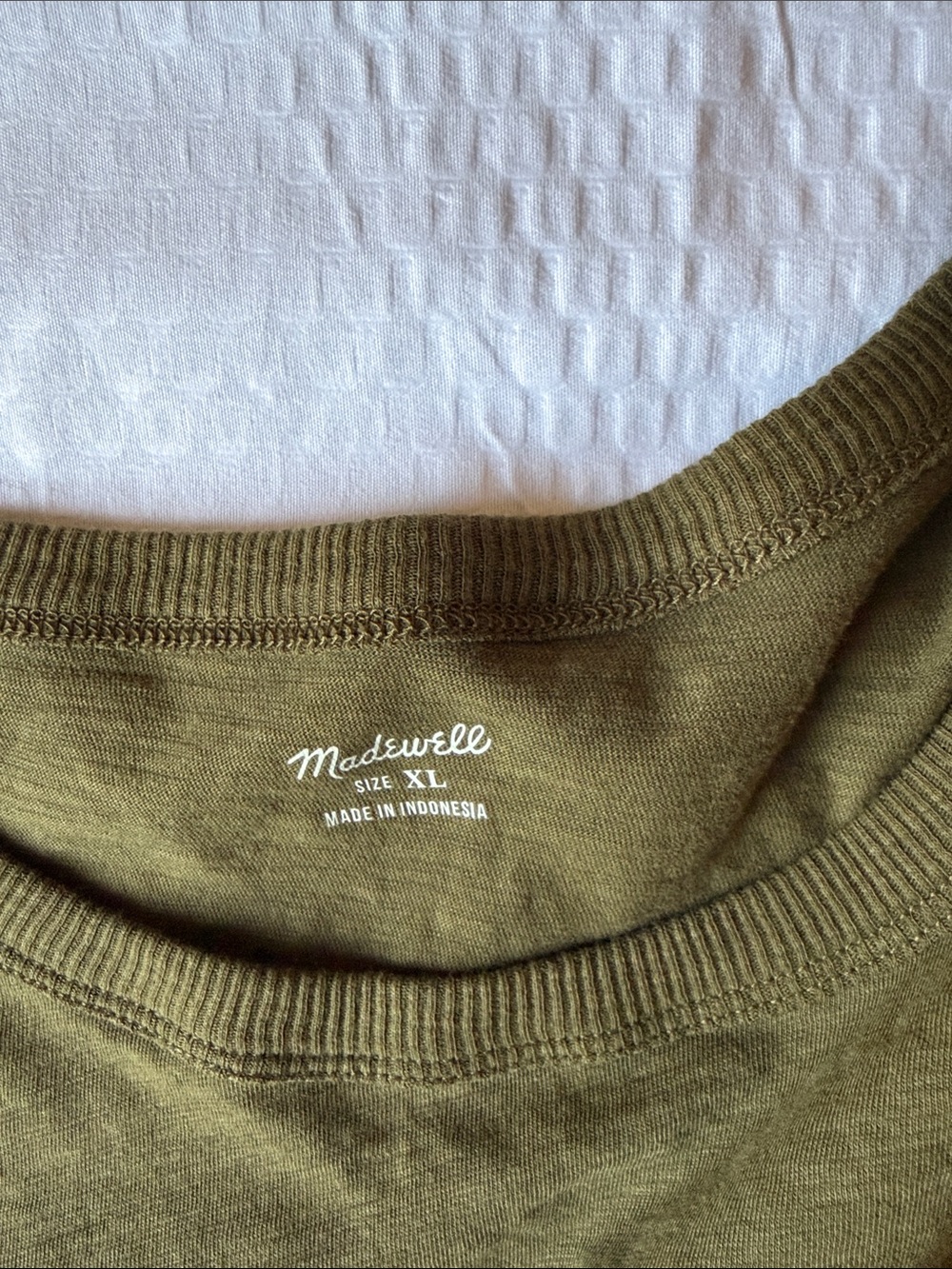 Madewell Olive Green Long Sleeve Crew Top 100% Cotton ✨ - Picture 9 of 10